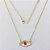 GARGANTILHA FOLHEADA A OURO - BANHADO COM 5 MILÉSIMOS + VERNIZ DIAMOND - GARGANTILHA COM PINGENTE OLHO COM ZIRCÔNIA CRISTAL E VERMELHA 22MM - TAMANHO 42CM + EXTENSOR OURO1273 - Imagem 1