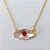 GARGANTILHA FOLHEADA A OURO - BANHADO COM 5 MILÉSIMOS + VERNIZ DIAMOND - GARGANTILHA COM PINGENTE OLHO COM ZIRCÔNIA CRISTAL E VERMELHA 22MM - TAMANHO 42CM + EXTENSOR OURO1273 - Imagem 2