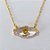 GARGANTILHA FOLHEADA A OURO - BANHADO COM 5 MILÉSIMOS + VERNIZ DIAMOND - GARGANTILHA COM PINGENTE OLHO COM ZIRCÔNIA CRISTAL E AMARELA 22MM - TAMANHO 42CM + EXTENSOR OURO1275 - Imagem 2