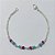PULSEIRA FOLHEADA A PRATA COM 50 MILÉSIMOS + VERNIZ DIAMOND - PULSEIRA DUPLA 17CM COM MIÇANGAS COLORIDAS - PRA892 - Imagem 1