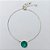 PULSEIRA FOLHEADA A PRATA COM 50 MILÉSIMOS + VERNIZ DIAMOND - PULSEIRA AJUSTÁVEL COM ZIRCÔNIA REDONDA VERDE 10MM - PRA912 - Imagem 1
