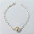 PULSEIRA FOLHEADA A PRATA COM 50 MILÉSIMOS + VERNIZ DIAMOND - PULSEIRA 19CM COM ESFERA - PRA927 - Imagem 1
