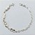 PULSEIRA FOLHEADA A PRATA COM 50 MILÉSIMOS + VERNIZ DIAMOND - PULSEIRA 18CM COM CORAÇÕES - PRA930 - Imagem 1