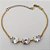PULSEIRA NO BRUTO PRONTO PARA O BANHO(CX176) PULSEIRA COM CORRENTE ELLO PORTUGUES COM TREIS PEDRA DE ZIRCONIA / TAMANHO 18CM+EXTENSOR / PESO TOTAL 4.9GR / BRU25363 - Imagem 2