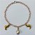 PULSEIRA NO BRUTO PRONTO PARA O BANHO - PULSEIRA COM GOTA EM PÉROLA E LUAS 17CM / PESO 2,6GR / BRU25520 - Imagem 1