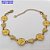 PULSEIRA NO BRUTO PRONTO PARA BANHO (CX177) (100% LATÃO) -PULSEIRA TODA COM CONECTOR DE SAO BENTO E CORAÇÃO - TAMANHO 18CM+EXTENSOR - PESO TOTAL 8.4GR - BRU25433 - Imagem 1