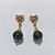 BRINCO FOLHEADO A OURO - BANHADO COM 5 MILÉSIMOS + VERNIZ DIAMOND - BRINCO DE PINO BASE CORAÇÃO COM ZIRCÔNIAS E COM PINGENTE EM ACRÍLICO 30MM - OURO1308 - Imagem 1