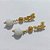 BRINCO FOLHEADO A OURO - BANHADO COM 5 MILÉSIMOS + VERNIZ DIAMOND - BRINCO DE PINO BASE FLOR VAZADA E PINGENTE EM ACRÍLICO BRANCO 45MM - OURO1311 - Imagem 2