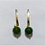 BRINCO FOLHEADO A OURO - BANHADO COM 5 MILÉSIMOS + VERNIZ DIAMOND - BRINCO DE PINO BASE FINA E PINGENTE EM ACRÍLICO VERDE 42MM - OURO1318 - Imagem 1