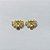 BRINCO FOLHEADO A OURO - BANHADO COM 5 MILÉSIMOS + VERNIZ DIAMOND - BRINCO DE PINO BORBOLETA 14MM - OURO1319 - Imagem 1