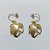 BRINCO FOLHEADO A OURO - BANHADO COM 5 MILÉSIMOS + VERNIZ DIAMOND - BRINCO DE ANZOL COM ZIRCÔNIA E PINGENTE FOLHA VAZADA 25MM - OURO1322 - Imagem 1