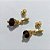 BRINCO FOLHEADO A OURO - BANHADO COM 5 MILÉSIMOS + VERNIZ DIAMOND - BRINCO BASE GOTA E PEDRA NATURAL MARROM 8MM - OURO1230 - Imagem 2