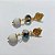 BRINCO FOLHEADO A OURO - BANHADO COM 5 MILÉSIMOS + VERNIZ DIAMOND - BRINCO BASE TRABALHADA E PEDRAS 9MM - OURO1232 - Imagem 2
