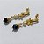 BRINCO FOLHEADO A OURO - BANHADO COM 5 MILÉSIMOS + VERNIZ DIAMOND - BRINCO DE PINO BASE BORBOLETA E PÉROLA PEDRA NATURAL PRETA 6MM - OURO1235 - Imagem 2