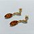 BRINCO FOLHEADO A OURO - BANHADO COM 5 MILÉSIMOS + VERNIZ DIAMOND - BRINCO DE PINO BASE VAZADA E ZIRCÔNIA OVAL 15MM - OURO1354 - Imagem 2