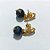 BRINCO FOLHEADO A OURO - BANHADO COM 5 MILÉSIMOS + VERNIZ DIAMOND - BRINCO DE PINO BASE VAZADA E PEDRA NATURAL AZUL 10MM - OURO1356 - Imagem 2