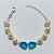 PULSEIRA FOLHEADA A PRATA COM 50 MILÉSIMOS + VERNIZ DIAMOND - PULSEIRA COM PÉROLAS E ZIRCÔNIAS AZUIS - TAMANHO: 15CM + EXTENSOR - PRA999 - Imagem 1