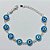 PULSEIRA FOLHEADA A PRATA COM 50 MILÉSIMOS + VERNIZ DIAMOND - PULSEIRA COM OLHOS GREGOS - TAMANHO: 16CM + EXTENSOR - PRA1005 - Imagem 1