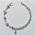 PULSEIRA FOLHEADA A PRATA COM 50 MILÉSIMOS + VERNIZ DIAMOND - PULSEIRA COM ESFERAS E PÉROLAS - TAMANHO: 18CM - PRA1013 - Imagem 1