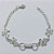 PULSEIRA FOLHEADA A PRATA COM 50 MILÉSIMOS + VERNIZ DIAMOND - PULSEIRA COM ELEMENTOS VAZADOS E FLORES - TAMANHO: 19CM - PRA1015 - Imagem 1