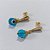 BRINCO FOLHEADO A OURO - BANHADO COM 5 MILÉSIMOS + VERNIZ DIAMOND - BRINCO DE PINO BASE GOTA E OLHO GREGO 10MM - OURO1367 - Imagem 2