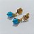 BRINCO FOLHEADO A OURO - BANHADO COM 5 MILÉSIMOS + VERNIZ DIAMOND - BRINCO DE PINO BASE LEQUE E OLHO GREGO 10MM - OURO1381 - Imagem 2