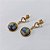 BRINCO FOLHEADO A OURO - BANHADO COM 5 MILÉSIMOS + VERNIZ DIAMOND - BRINCO DE PINO BASE CORAÇÃO E PEDRA NATURAL 14MM - OURO1384 - Imagem 2