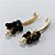 BRINCO FOLHEADO A OURO - BANHADO COM 5 MILÉSIMOS + VERNIZ DIAMOND - BRINCO DE PINO BASE COMPRIDA E PEDRAS NATURAIS E PÉROLA 10MM - OURO1385 - Imagem 2