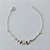 PULSEIRA FOLHEADA A PRATA COM 50 MILÉSIMOS + VERNIZ DIAMOND - PULSEIRA COM GOLFINHOS COM ZIRCÔNIAS VERMELHAS - TAMANHO: 17CM - PRA1020 - Imagem 1