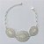 PULSEIRA FOLHEADA A PRATA COM 50 MILÉSIMOS + VERNIZ DIAMOND - PULSEIRA COM ELEMENTOS OVAIS VAZADOS- TAMANHO: 19CM + EXTENSOR - PRA1036 - Imagem 1