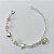 PULSEIRA FOLHEADA A PRATA COM 50 MILÉSIMOS + VERNIZ DIAMOND - PULSEIRA COM PÉROLAS E CORAÇÕES- TAMANHO: 18CM - PRA1037 - Imagem 1