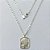 GARGANTILHA FOLHEADA A PRATA COM 50 MILÉSIMOS + VERNIZ DIAMOND - GARGANTILHA COM PINGENTE JESUS 30MM FECHO GAVETA - PRA1040 - Imagem 1