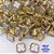 BRINCO NO BRUTO PRONTO PARA O BANHO (pote)  BRINCO DE PINO COM PINGENTE TIPO VAN CLEEF 8x8MM - COMPOSIÇÃO: LATÃO / RESINA - PESO 0,06GR - BRU25754 - Imagem 2