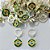 BRINCO FOLHEADO A PRATA COM 50 MILÉSIMOS + VERNIZ DIAMOND - BRINCO ARGOLINHA DE PRESSÃO REDONDO BANDEIRA DO BRASIL 10MM - PRA1042 - Imagem 1