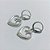 BRINCO FOLHEADO A PRATA COM 50 MILÉSIMOS + VERNIZ DIAMOND - BRINCO ARGOLINHA DE PRESSÃO COM CORAÇÃO VAZADO 18MM - PRA1050 - Imagem 2