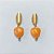 BRINCO FOLHEADO A OURO - BANHADO COM 5 MILÉSIMOS + VERNIZ DIAMOND - BRINCO DE PINO BASE OVAL COM PEDRA NATURAL 14MM - OURO1401 - Imagem 1