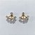 BRINCO FOLHEADO A OURO - BANHADO COM 5 MILÉSIMOS + VERNIZ DIAMOND - BRINCO DE PINO LEQUE EM ZIRCÔNIA 21MM - OURO1407 - Imagem 1