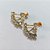 BRINCO FOLHEADO A OURO - BANHADO COM 5 MILÉSIMOS + VERNIZ DIAMOND - BRINCO DE PINO LEQUE EM ZIRCÔNIA 21MM - OURO1407 - Imagem 2