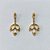 BRINCO FOLHEADO A OURO - BANHADO COM 5 MILÉSIMOS + VERNIZ DIAMOND - BRINCO DE PINO BASE E FOLHA CRAVEJADA EM MICROS ZIRCÔNIAS 28MM - OURO1410 - Imagem 1