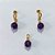CONJUNTO FOLHEADO A OURO - BANHADO COM 5 MILÉSIMOS + VERNIZ DIAMOND - CONJUNTO SEM CORRENTE VENEZIANA 45CM E BRINCOS E PINGENTE PÉROLA ROXA 10MM - OURO1412 - Imagem 1