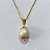 CONJUNTO FOLHEADO A OURO - BANHADO COM 5 MILÉSIMOS + VERNIZ DIAMOND - CONJUNTO CORRENTE VENEZIANA E BRINCOS E PINGENTE PÉROLA 12MM - OURO1413 - Imagem 2