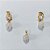 CONJUNTO FOLHEADO A OURO - BANHADO COM 5 MILÉSIMOS + VERNIZ DIAMOND - CONJUNTO (SEM CORRENTE) E BRINCOS E PINGENTE PÉROLA LEITOSA 10MM - OURO1414 - Imagem 1