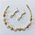 CONJUNTO FOLHEADO A OURO - BANHADO COM 5 MILÉSIMOS + VERNIZ DIAMOND - CONJUNTO BRINCOS E PULSEIRA 17CM + EXTENSOR COM PÉROLAS E ESFERAS - OURO1415 - Imagem 1