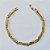 PULSEIRA FOLHEADA A OURO - BANHADA COM 5 MILÉSIMOS + VERNIZ DIAMOND - PULSEIRA 17CM FECHO COM TRAVA - OURO1418 - Imagem 1