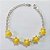 PULSEIRA FOLHEADA A PRATA COM 50 MILÉSIMOS + VERNIZ DIAMOND - PULSEIRA COM ESTRELAS AMARELAS 16CM + EXTENSOR - PRA1054 - Imagem 1