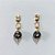 BRINCO FOLHEADO A OURO - BANHADO COM 5 MILÉSIMOS + VERNIZ DIAMOND - BRINCO DE PINO BASE VAZADA E ESFERA COM STRASS 10MM - OURO1420 - Imagem 1