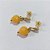BRINCO FOLHEADO A OURO - BANHADO COM 5 MILÉSIMOS + VERNIZ DIAMOND - BRINCO DE PINO BASE OVAL E PEDRA NATURAL CORAÇÃO 10MM - OURO1421 - Imagem 2