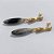 BRINCO FOLHEADO A OURO - BANHADO COM 5 MILÉSIMOS + VERNIZ DIAMOND - BRINCO DE PINO BASE COM ZIRCÔNIAS E PEDRA NATURAL 34MM - OURO1424 - Imagem 2