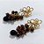 BRINCO FOLHEADO A OURO - BANHADO COM 5 MILÉSIMOS + VERNIZ DIAMOND - BRINCO DE PINO BASE VAZADA E PEDRAS NATURAIS 30MM - OURO1429 - Imagem 2