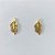 BRINCO FOLHEADO A OURO - BANHADO COM 5 MILÉSIMOS + VERNIZ DIAMOND - BRINCO DE PINO BASE FOLHA COM ZIRCÔNIAS 13MM - OURO1430 - Imagem 1